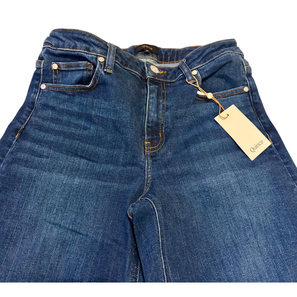 Quince NWT Bella Stretch Wide Leg Jeans Midnight Blue 29 x 30 - Picture 4 of 7